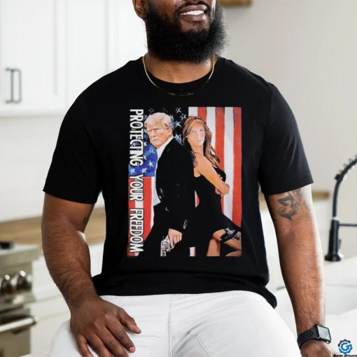 Official Trump protecting your freedom american flag shirt