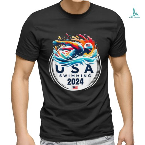 Official USA 2024 United States American Sport 2024 Swimming T Shirt