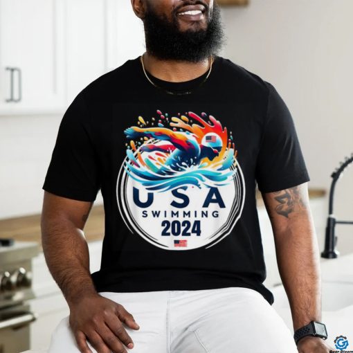 Official USA 2024 United States American Sport 2024 Swimming T Shirt