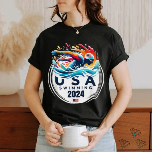 Official USA 2024 United States American Sport 2024 Swimming T Shirt