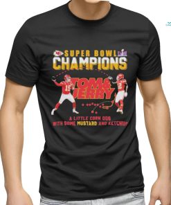 Official chiefs Super Bowl Champions Tom and Jerry a little corn dog with some mustard and ketchup shirt