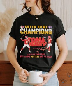 Official chiefs Super Bowl Champions Tom and Jerry a little corn dog with some mustard and ketchup shirt