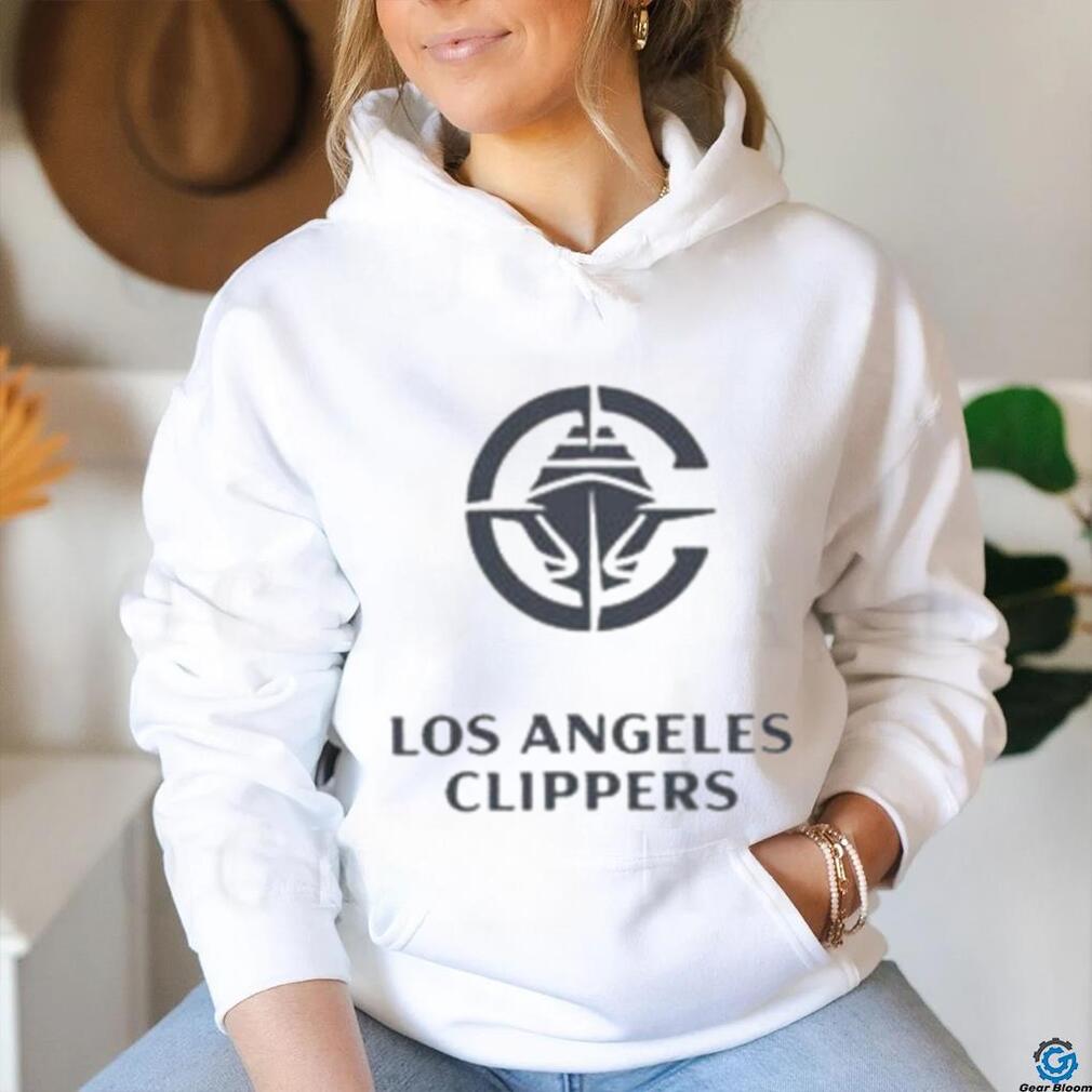 Official los Angeles Clippers Stacked Logo Ss T Shirt Official los Angeles Clippers Stacked Logo Ss T Shirt
