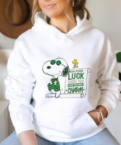 Official snoopy And Woodstock Who Needs Lucky Charm St Patrick’s Day Shirt