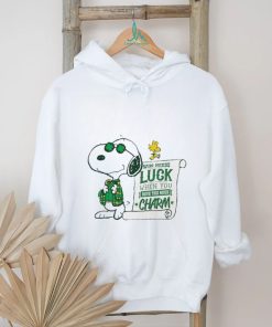 Official snoopy And Woodstock Who Needs Lucky Charm St Patrick’s Day Shirt