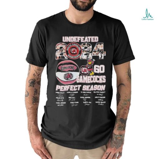 Official undefeated 2024 Go Gamecocks Perfect Season South Carolina Women’s Basketball Team Signatures Shirt