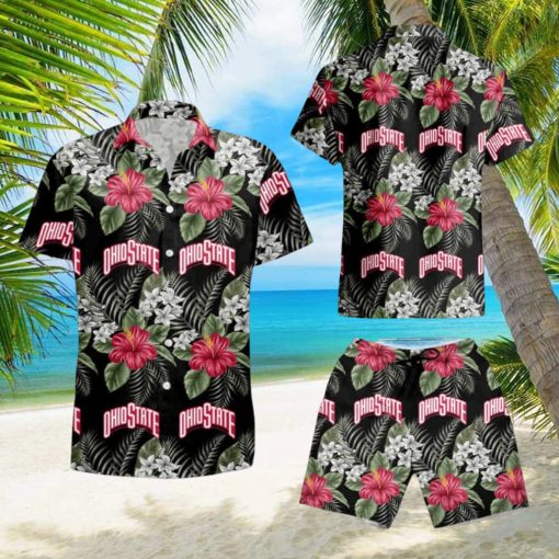 Ohio State Buckeyes Aloha Shirt Hawaiian Summer Hawaiian Shirt And Short