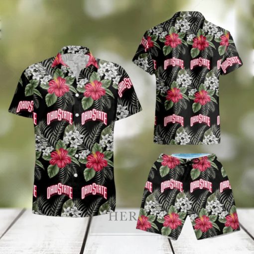 Ohio State Buckeyes Aloha Shirt Hawaiian Summer Hawaiian Shirt And Short