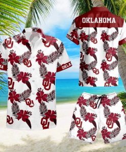 Oklahoma Sooners Logo 3D Hawaiian Shirt And Short