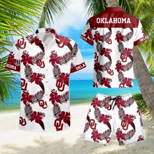 Oklahoma Sooners Logo 3D Hawaiian Shirt And Short