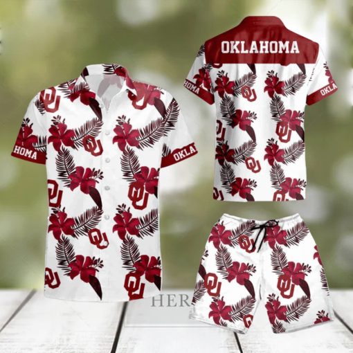 Oklahoma Sooners Logo 3D Hawaiian Shirt And Short
