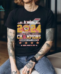 Original 2024 American football conference champions Kansas city Chiefs sunday january 28 2024 shirt