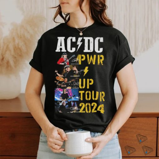 Original Acdc World Tour 2024 Pwr Signatures shirt