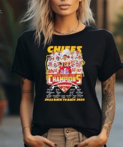 Original Kansas City Chiefs Super Bowl LVIII Champions 2022 back to back 2023 Signatures Shirt