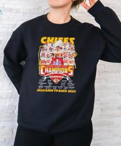 Original Kansas City Chiefs Super Bowl LVIII Champions 2022 back to back 2023 Signatures Shirt