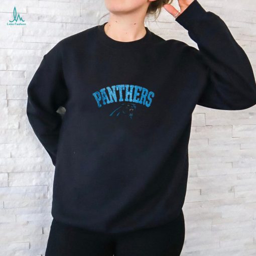 Outerstuff Nfl Youth Girls Carolina Panthers Show Love Sequin Logo V Neck T Shirt