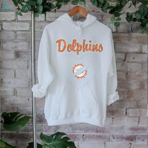 Outerstuff Nfl Youth Girls Miami Dolphins V Neck Heart T Shirt
