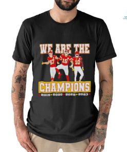 Patrick Mahomes Travis Kelce Isiah Pacheco Kansas City Chiefs we are the champions shirt