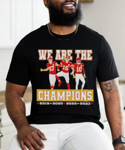 Patrick Mahomes Travis Kelce Isiah Pacheco Kansas City Chiefs we are the champions shirt