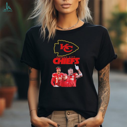 Patrick Mahomes Travis Kelce and Andy Reid Kansas City Chiefs Super Bowl LVIII 2024 Shirt