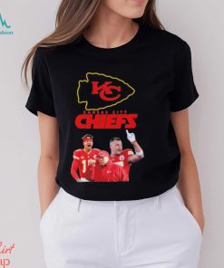 Patrick Mahomes Travis Kelce and Andy Reid Kansas City Chiefs Super Bowl LVIII 2024 Shirt