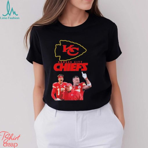 Patrick Mahomes Travis Kelce and Andy Reid Kansas City Chiefs Super Bowl LVIII 2024 Shirt