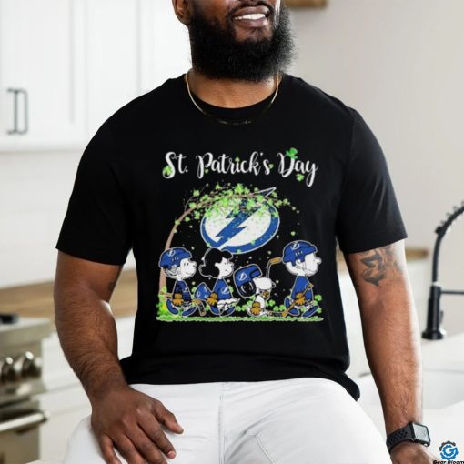 Peanuts Characters Tampa Bay Lightning Happy St Patrick’s Day Shirt