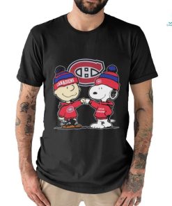 Peanuts Charlie Brown And Snoopy Friends Montreal Canadiens Hockey Shirt