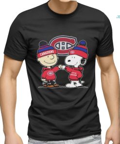 Peanuts Charlie Brown And Snoopy Friends Montreal Canadiens Hockey Shirt