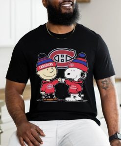 Peanuts Charlie Brown And Snoopy Friends Montreal Canadiens Hockey Shirt
