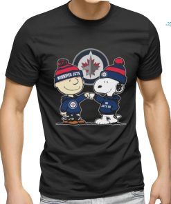 Peanuts Charlie Brown And Snoopy Friends Winnipeg Jets Hockey Shirt