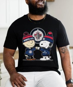 Peanuts Charlie Brown And Snoopy Friends Winnipeg Jets Hockey Shirt