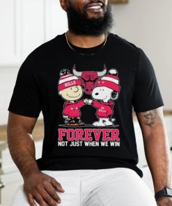 Peanuts Snoopy And Charlie Brown Friends Chicago Bulls Forever Not Just When We win Shirt