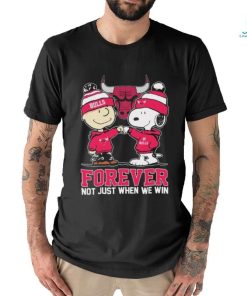 Peanuts Snoopy And Charlie Brown Friends Chicago Bulls Forever Not Just When We win Shirt