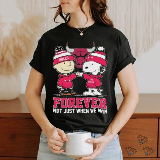 Peanuts Snoopy And Charlie Brown Friends Chicago Bulls Forever Not Just When We win Shirt