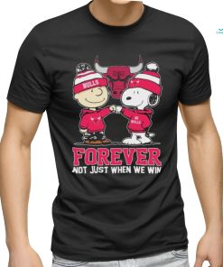 Peanuts Snoopy And Charlie Brown Friends Chicago Bulls Forever Not Just When We win Shirt