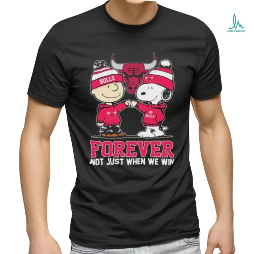 Peanuts Snoopy And Charlie Brown Friends Chicago Bulls Forever Not Just When We win Shirt