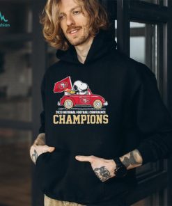 Peanuts Snoopy And Woodstock Drive Car San Francisco 49ers 2023 NFC Champions Shirt