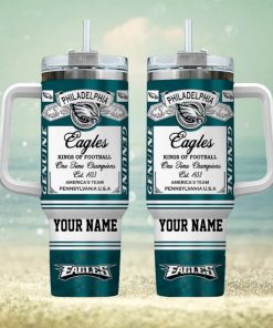 Philadelphia Eagles NFL Kings Of Football Personalized Stanley Tumbler 40oz