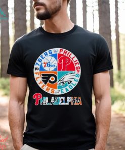 Phillies Eagles Flyers 76ers Philadelphia logo shirt, hoodie, sweater, long sleeve and tank top Phillies Eagles Flyers 76ers Philadelphia logo shirt