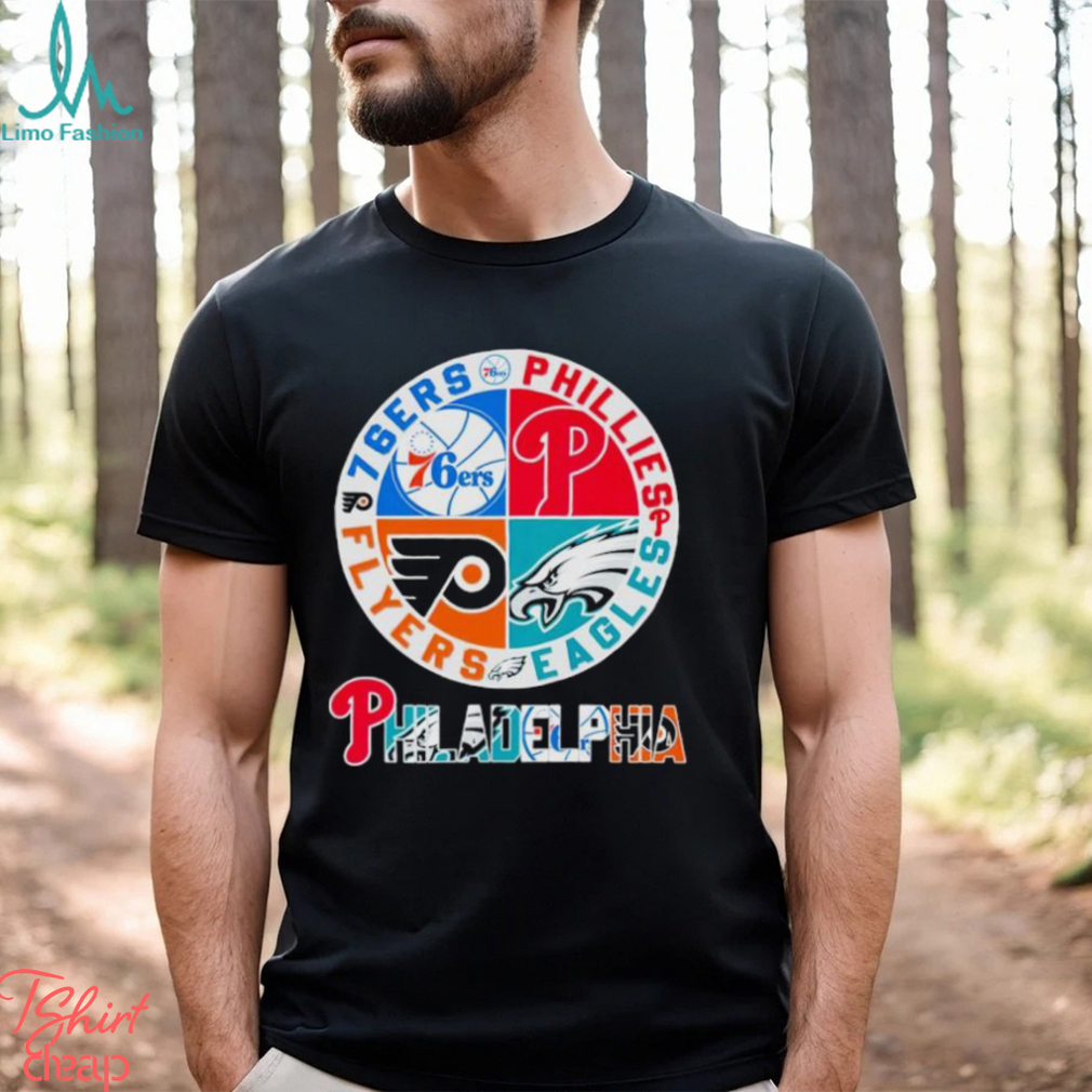 Phillies Eagles Flyers 76ers Philadelphia logo shirt Phillies Eagles Flyers 76ers Philadelphia logo shirt