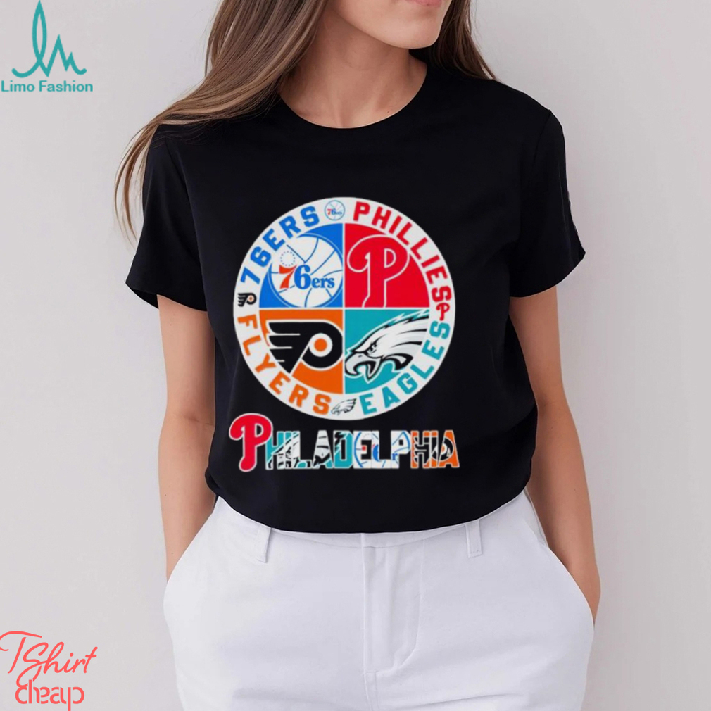 Phillies Eagles Flyers 76ers Philadelphia logo shirt Phillies Eagles Flyers 76ers Philadelphia logo shirt