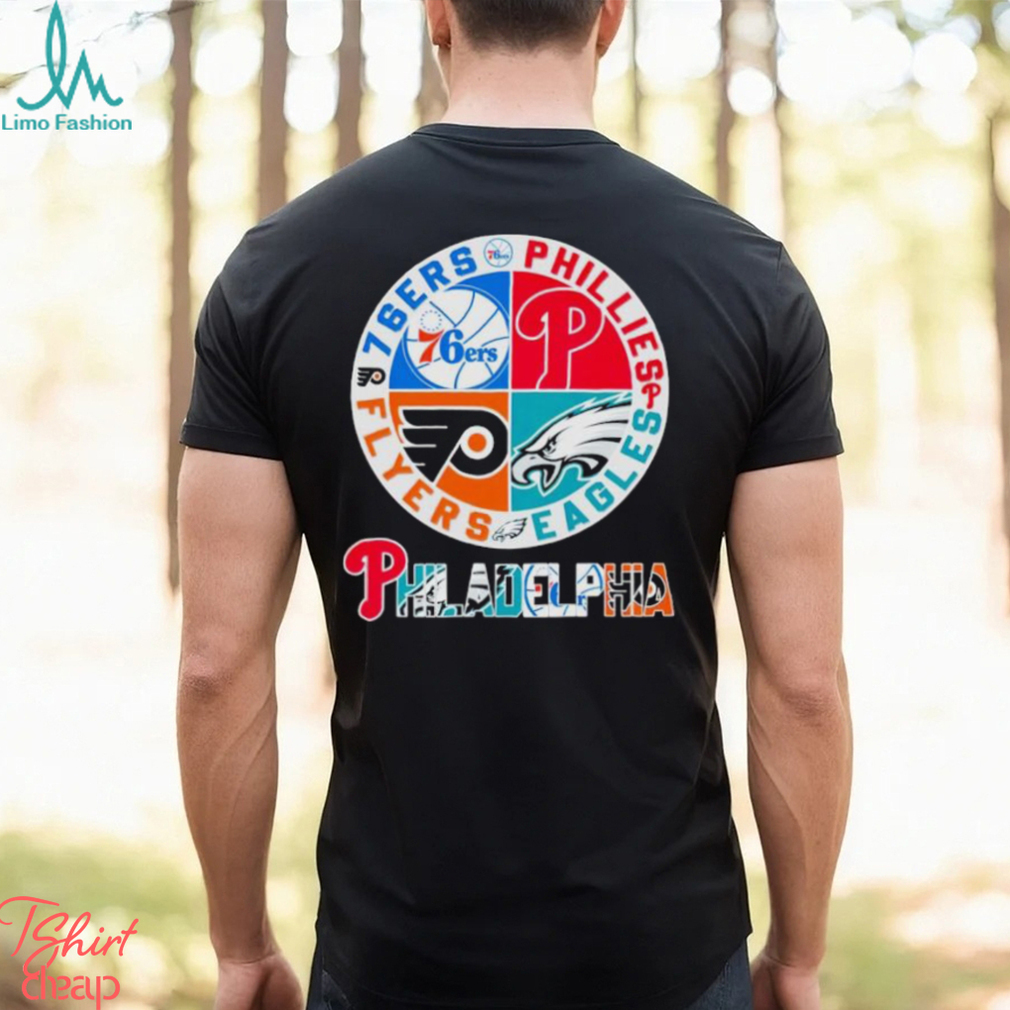 Phillies Eagles Flyers 76ers Philadelphia logo shirt Phillies Eagles Flyers 76ers Philadelphia logo shirt