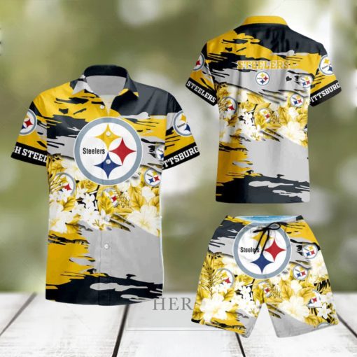 Pittsburgh Steelers Hawaiian Shirt And Short For Fans