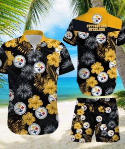 Pittsburgh Steelers NFL Football Summer Beach Team Hawaiian Shirt And Short For Men Women Gift