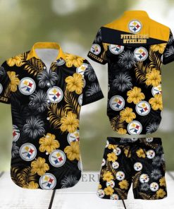 Pittsburgh Steelers NFL Football Summer Beach Team Hawaiian Shirt And Short For Men Women Gift