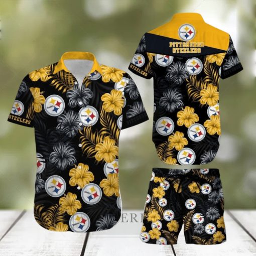 Pittsburgh Steelers NFL Football Summer Beach Team Hawaiian Shirt And Short For Men Women Gift