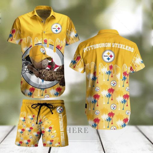 Pittsburgh Steelers NFL Groot Graphic New Trends Hawaiian Shirt And Short For Men Women Gift Summer Beach Team Holiday