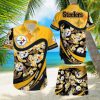 Pittsburgh Steelers NFL SAS Tropical Pattern Beach New Trends Best Fan Hawaiian Shirt And Short For Men Women Gift Summer Beach Team Holiday