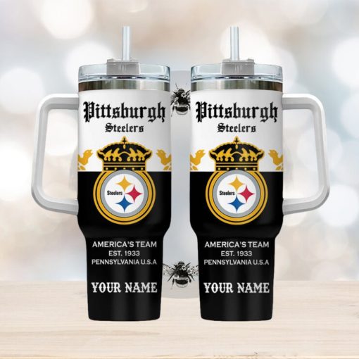 Pittsburgh Steelers Personalized NFL Corona Extra 40oz Stanley Tumbler